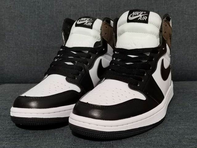 Air Jordan 1 Men's Basketball Shoes White Black Olive;